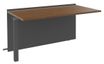Banque d'accueil Module suivant bas OLA - L80 x H75,5 x P82,5 cm - structure carbone, plateau noyer