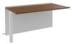 Banque d'accueil Module suivant bas OLA - L80 x H75,5 x P82,5 cm - structure blanc perle, plateau noyer