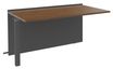 Banque d'accueil Module suivant bas OLA - L140 x H75,5 x P82,5 cm - structure carbone, plateau noyer