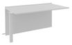 Banque d'accueil Module suivant bas OLA - L160 x H75,5 x P82,5 cm - structure blanc perle, plateau blanc perle
