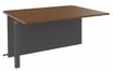 Banque d'accueil Module intermédiaire PMR OLA - L100 x H72,5 x P115 cm - structure carbone, plateau noyer