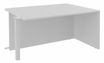 Banque d'accueil Module d'extrémité PMR OLA - L100 x H72,5 x P115 cm - structure blanc perle, plateau blanc perle