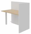 Banque d'accueil Retour direct haut OLA - L82,5 x H112 x P62,5 cm - structure blanc perle, plateau chêne clair