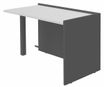 Banque d'accueil Retour direct bas OLA - L82,5 x H75,5 x P62,5 cm - structure carbone, plateau blanc perle