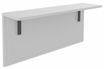 Tablette pour banque d'accueil OLA - réglable en hauteur - L120 x P30 cm - equerre carbone (A positionner sur module haut ou retour direct haut) - blanc perle