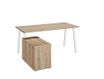 Bureau manager MAMBO avec retour gauche - 160 cm - Chêne Sonoma/blanc