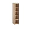 Colonne bibliothèque MAMBO - L42 x H187 x P46 - 4 étagères - Chêne Sonoma/blanc