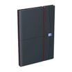 Agenda à élastique Office - 1 semaine sur 2 pages - 16 x 24 cm - gris/rouge - Oxford