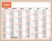 Calendrier Classique - 6 mois par face - 32 x 42 cm - Oberthur