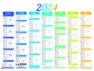 Calendrier Nuance - 7 mois par face - 32 x 42 cm - Oberthur