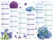 Calendrier Fleurs - 6 mois par face - 32 x 42 cm - Oberthur