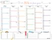 Bullet Calendrier - 6 mois par face - 21 x 26,5 cm - Oberthur