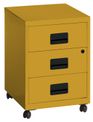 Caisson mobile - 3 tiroirs - miel