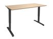 Bureau LEVEL - Bureau éléctrique - L160 - pied carbone - plateau imitation chêne clair