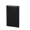 Jeu de 2 portes pleines - pour bibliothèque 3 étagères FLORA - L80 x H115,4 cm - imitation frêne noir