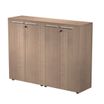 Armoire haute double Flora - L162,8xP43xH119,8 cm - portes mélaminés - 4 étagères - merisier arabis
