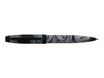 Enzo Varini Taormina Carena - Mini stylo à bille acier blanc motif noir