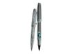 Enzo Varini Mini Taormina Tropea - Parure de stylo à bille et roller - acier blanc et gris motif vague