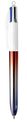 BIC 4 Couleurs - 1 Stylo à bille 4 couleurs Gradient Bleu Blanc Rouge - 1 mm