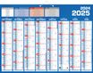 Calendrier bancaire 8 mois par face - 40,5 x 55 cm - bleu - Bouchut