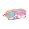 Trousse  Roller Disco - 2 compartiments - bleu - Viquel