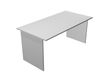 Bureau droit Trend - L120 - Pieds panneaux - plateau gris