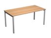 Bureau droit Trend - L160 - pieds arches - plateau imitation hêtre