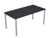 Bureau droit Trend - L180 - pieds arches - plateau imitation frêne noir