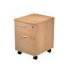 Caisson mobile Trend - L43xP52xH59,5 cm - 2 tiroirs dont 1 DS - imitation hêtre
