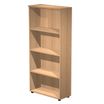 Bibliothèque haute Trend - L80xP35xH180 cm - 3 étagères - imitation hêtre