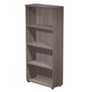 Bibliothèque haute Trend - L80xP35xH180 cm - 3 étagères - imitation frêne Toscan