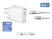 Force Power Lite - Chargeur secteur + câble USB-C - blanc