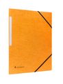 Conquérant - Chemise à élastique 3 rabats - A4 - Carte recyclée 350gr - Orange