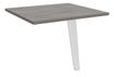 Retour direct pour bureau Steely - L80 - pied blanc - plateau imitation chêne gris