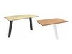 Retour direct pour bureau Steely - L80 - pied blanc - plateau noyer