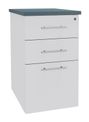 Caisson HT bureau - steely/stelly manager - Profondeur 60 cm - blanc perle - top bleu argile