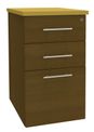 Caisson HT bureau - steely/stelly manager - Profondeur 60 cm - noyer - top jaune curry