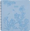 Agenda à spirale Primrose - 1 semaine sur 2 pages - 16,5 x 16,5 cm - corail - Oberthur