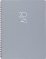 Agenda à spirale Portland - 1 semaine sur 2 pages - 22 x 28 cm - gris - Oberthur