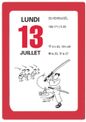 Oberthur - Bloc éphéméride humoristique - 6 x 9 cm - rouge