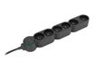zenitech Home Green - Multiprises avec 6 prises 16A + interupteur -  3680 Watt - 1.5 m cordon - noir