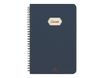 Oberthur Bali - Cahier de notes - reliure à anneaux métalliques - B6 (125 x 176 mm) - 100 feuilles / 200 pages - papier ivoire - doublé - couverture marine