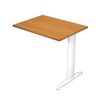 Retour direct pour Bureau Trend pieds métal - L80 - plateau imitation aulne - pieds blanc