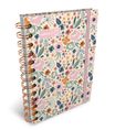 Agenda RDC reliure spirale année scolaire BOUCHUT "Motifs fleurettes" 12,5 x 17,5 cm
