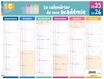 Calendrier de mon académie - Zone C - 6 mois par face - 32 x 42 cm - Oberthur