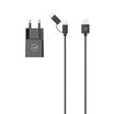 Mobility Lab - Adaptateur secteur - 2 connecteurs de sortie (USB) - sur le câble : Micro-USB - noir