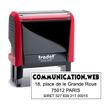 Tampon personnalisé avec 4 lignes - zone d'impression 47 x 18 mm - Trodat Printy 4912 rouge