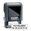 Tampon personnalisé avec 2 lignes - zone d'impression 26 x 9 mm - Trodat Printy 4910 gris