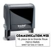 Tampon personnalisé avec 4 lignes - zone d'impression 47 x 18 mm - Trodat Printy 4912 gris