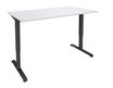 Bureau LEVEL - Bureau éléctrique - L120 - pied carbone - plateau Blanc perle